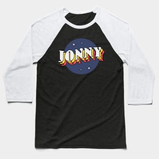 Jonny - Colorful Layered Retro Letters Baseball T-Shirt